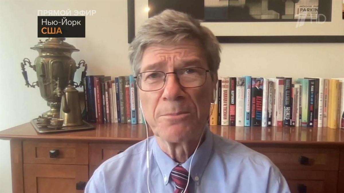 Американский экономист, профессор Колумбийского университета Джеффри Сакс. Фото: стоп-кадр / Первый канал / 1tv.ru