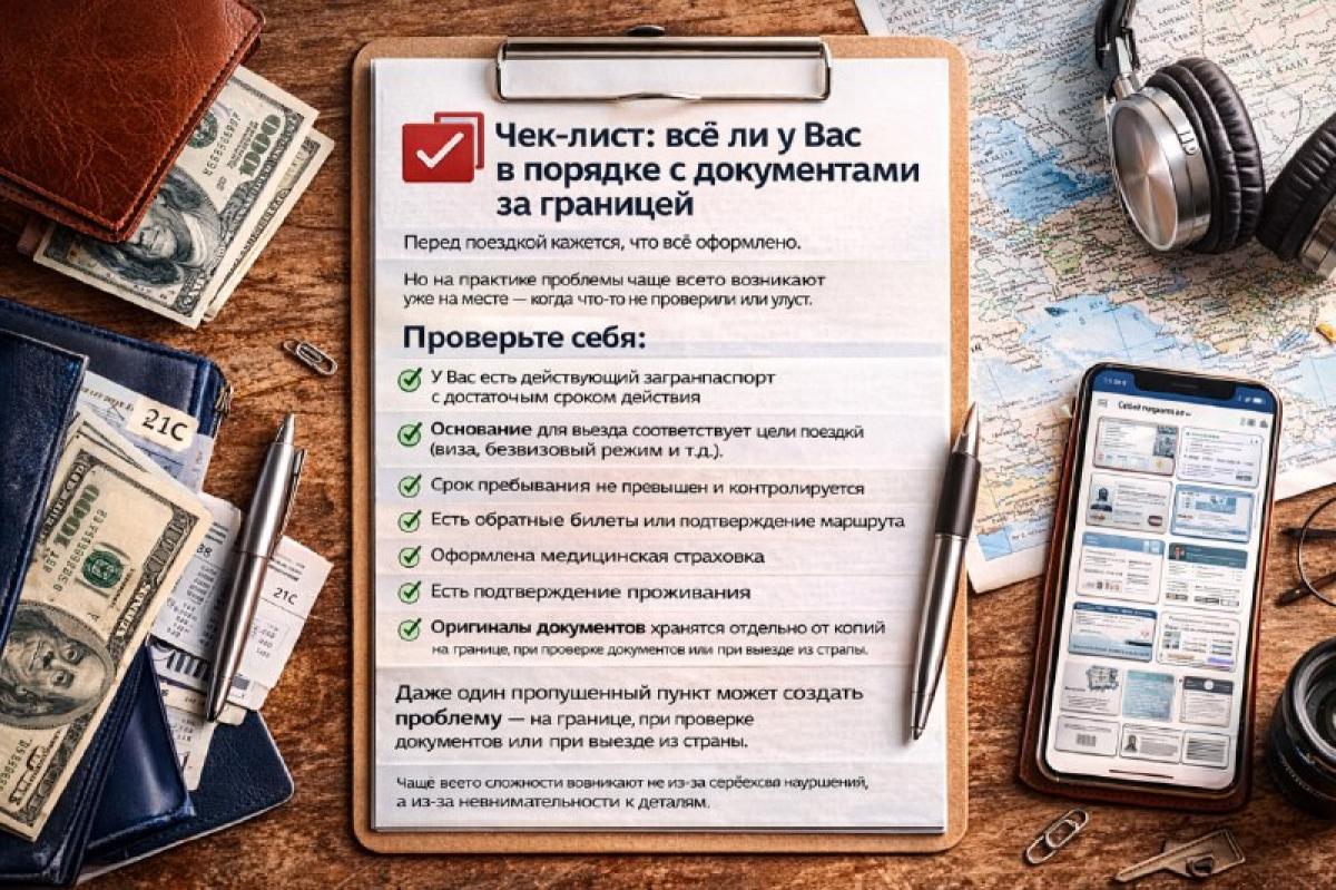 Чек-лист: всё ли у Вас в порядке с документами за границей
